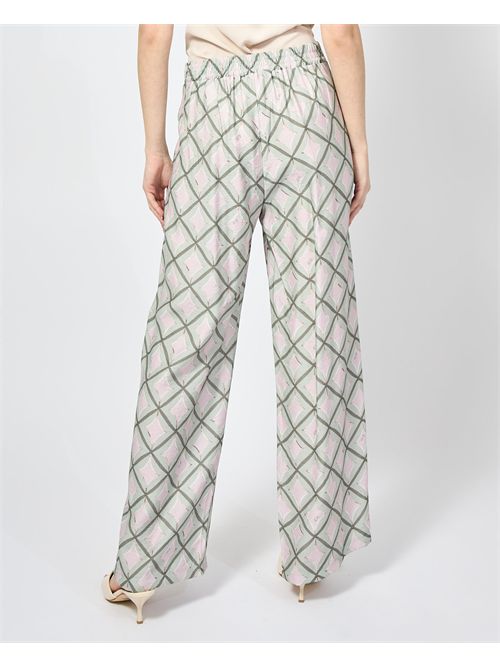 Pantalon Palazzo à taille élastique Yes Zee YES ZEE | P349-YY002935